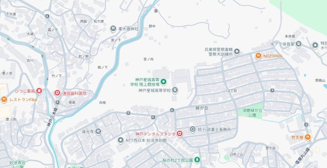 神戸市須磨区緑が丘　第3期　新築一戸建ての地図