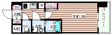 【間取り】 | アーバンフラッツ新大阪Ⅰ