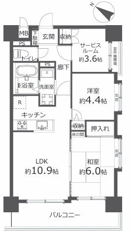 セザール第二堀切菖蒲園の間取り