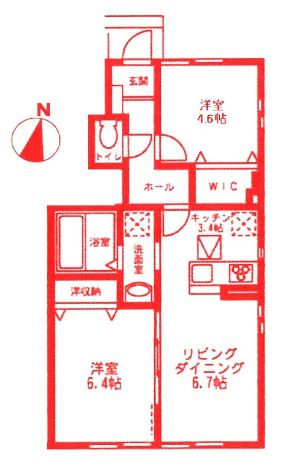 鎌倉市由比ガ浜２丁目のアパートの間取り