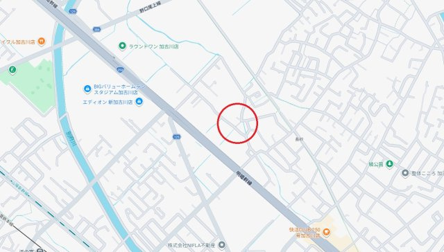 加古川市野口町長砂 第9　　山陽電鉄「浜の宮駅」徒歩14分の地図