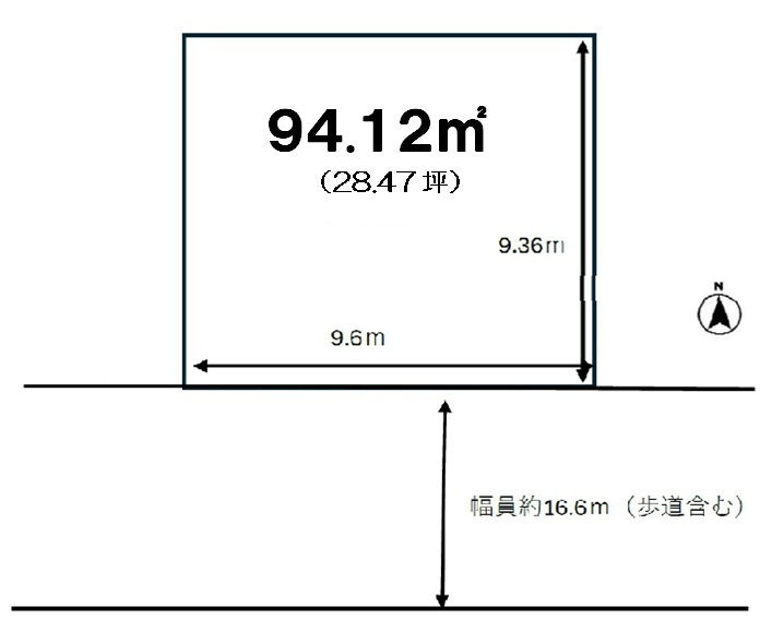 箕面市桜ヶ丘１丁目　土地の土地図
