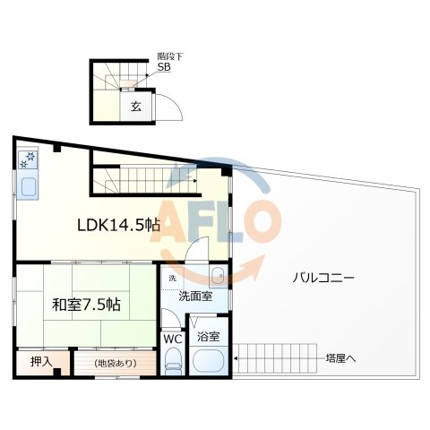 ショージタナカハイツの間取り|ジョージタナカハイツ　間取り