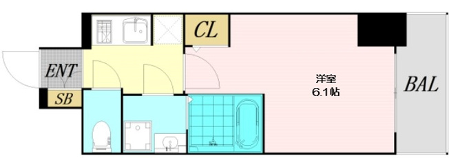 【間取り】 | S-RESIDENCE南堀江