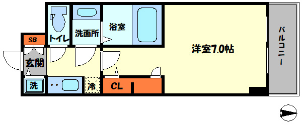 S-RESIDENCE福島Alovita(エスレジデンス福島アロヴィータ)の間取り|S-RESIDENCE福島Alovita(エスレジデンスフクシマアロヴィータ)　開放感のある間取り