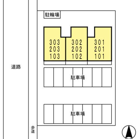 フィオーレ　　刈谷市近郊の賃貸はクラスホーム刈谷店の区画図