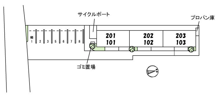 アルトピアーノ京山の区画図