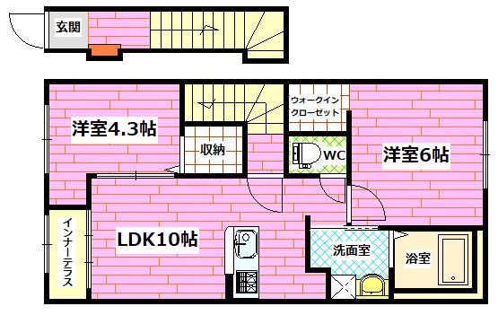 クレールⅠの間取り