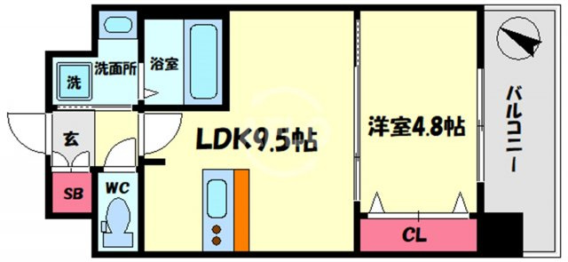 スプランディッド中之島WESTの間取り|スプランディッド中之島WEST　開放感ある間取り