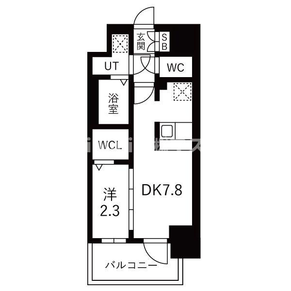 大阪市浪速区浪速東２丁目の賃貸マンションの間取り