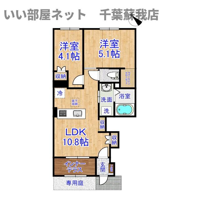 サンライズ・ガーデンⅢの間取り|不動産屋のイメージを変えたい！『いい部屋ネット千葉蘇我店』へ♪