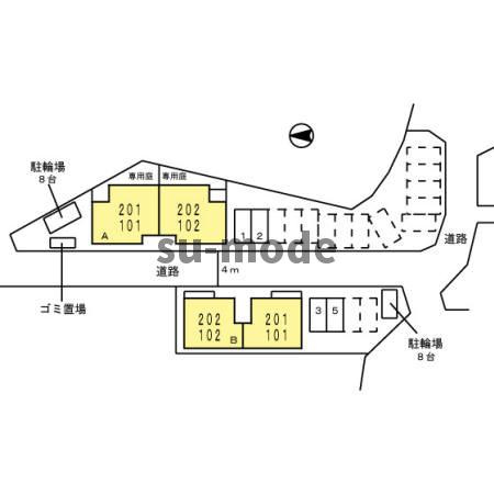 ヴィオラ東河原B棟の地図