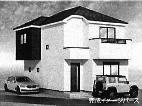 茅ヶ崎市浜之郷3期　新築戸建全1棟　№1の外観パース