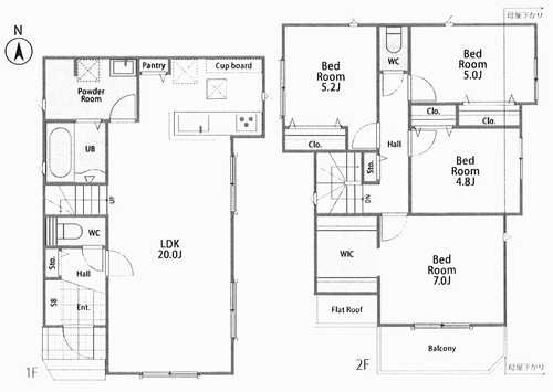 茅ヶ崎市浜之郷3期　新築戸建全1棟　№1の間取り