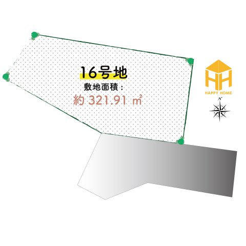 西宮市山口町香花園建築条件無し売土地の土地図|※現況と図面が異なる場合現況を優先します。