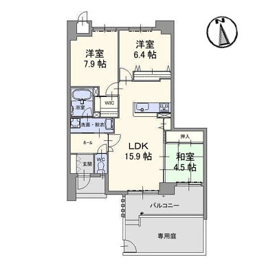 グランマスト伊島の間取り