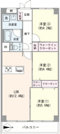 武蔵境スカイハイツの間取り