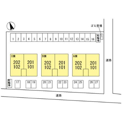【区画図】 | ユイマールガーデンⅡ A棟