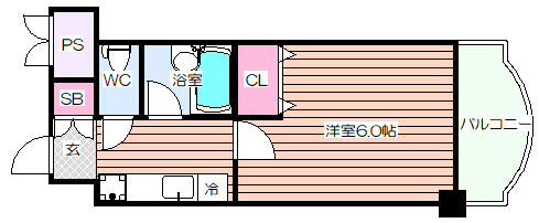 【間取り】 | ローズコーポ西中島