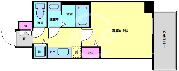 ゼオン大阪EASTの間取り|ゼオン大阪EAST　間取り