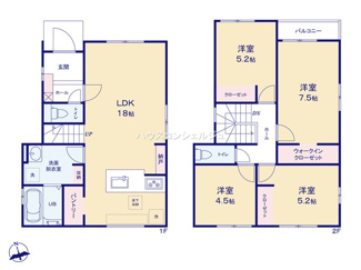 【間取り】 | 名古屋市中村区日比津町１丁目58-1【仲介手数料無料】新築一戸建て　1号棟