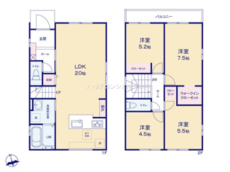 【間取り】 | 名古屋市中村区日比津町１丁目58-1【仲介手数料無料】新築一戸建て　2号棟