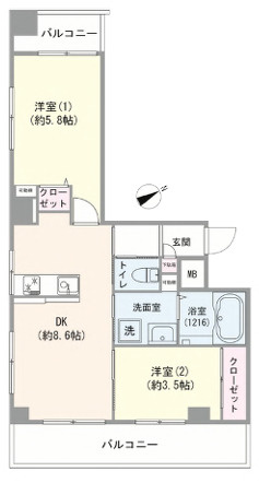光建ハイムブリリアンス池袋の間取り