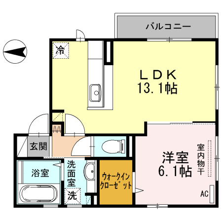 【間取り】 | ヴィオラ東河原B棟