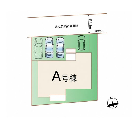 糟屋郡篠栗町乙犬第1-1棟（1号棟）の区画図|配置図（1号棟）