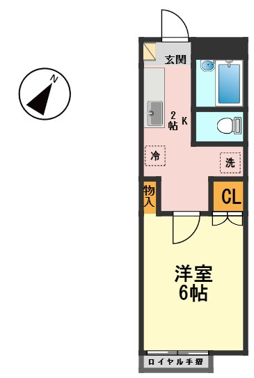 クレアーレ瑞江Ⅵの間取り