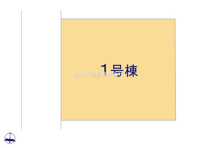 八王子市　散田町　新築一戸建て　４期の区画図|～西側道路に面している整形地～