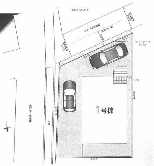 平塚市東真土第10　新築戸建全1棟　1号棟の区画図