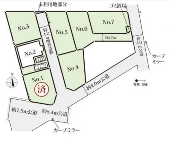 川越市安比奈新田の区画図