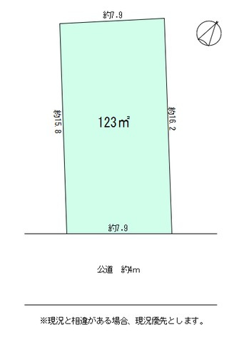 鴻巣市加美　売地の区画図