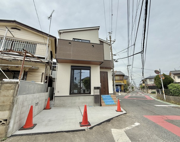 川越市砂新田2期の前面道路含む現地写真