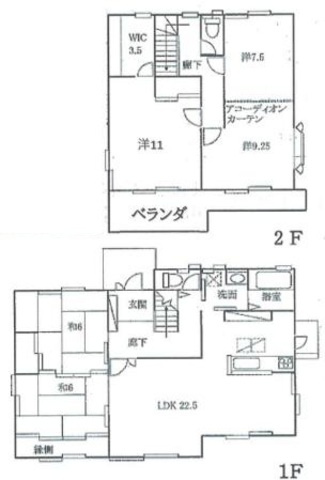 川越市かすみ野　中古の間取り