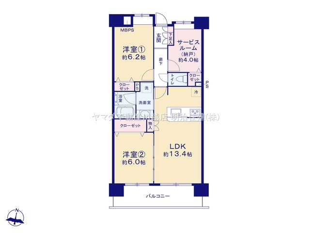 ライオンズマンション川越駅東の間取り