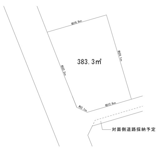 川越市久下戸1区画　売地の区画図