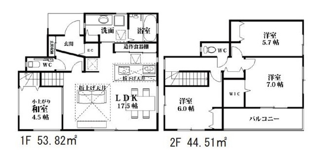 川越市寺尾第4期の間取り