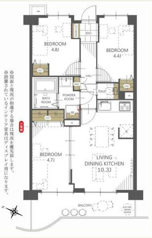 ライオンズマンション川越南古谷第3の間取り