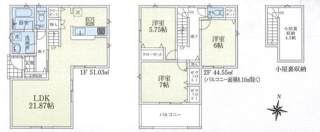川越市仙波町第2の間取り