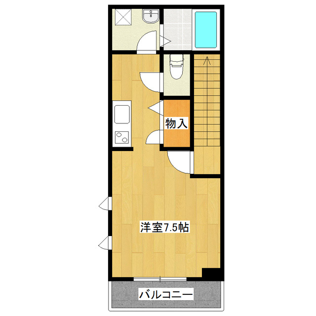エコーレの間取り|2面採光の角部屋です
