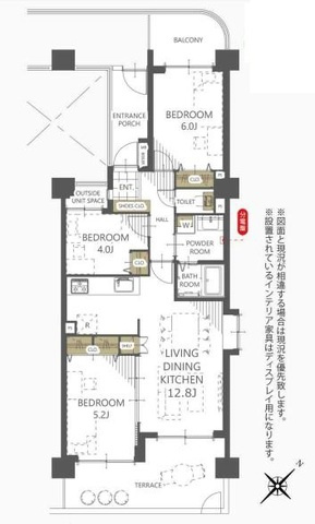 アーベイン川越南大塚キッズプレースの間取り