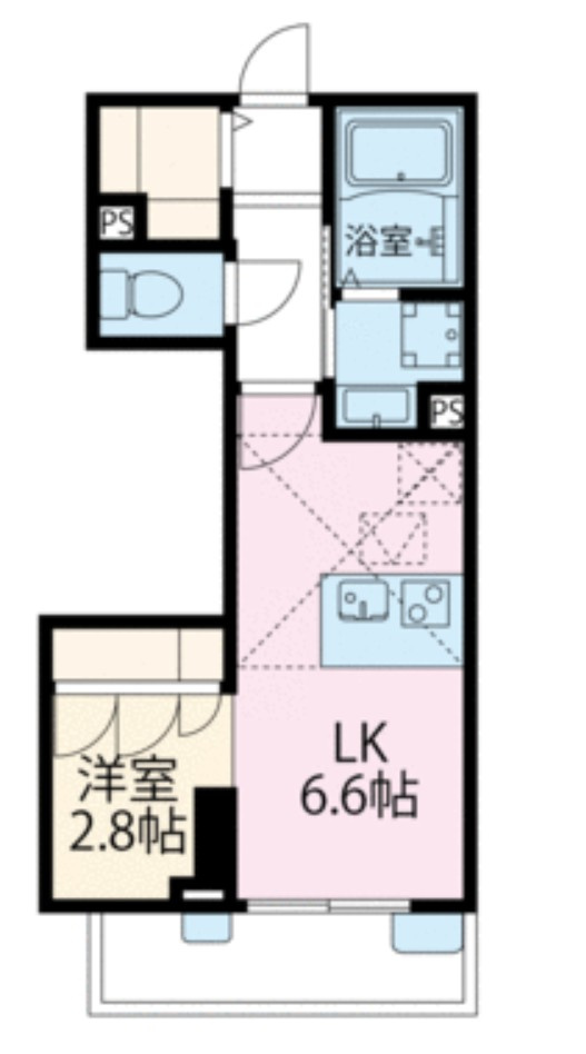 川崎市多摩区登戸の賃貸マンションの間取り
