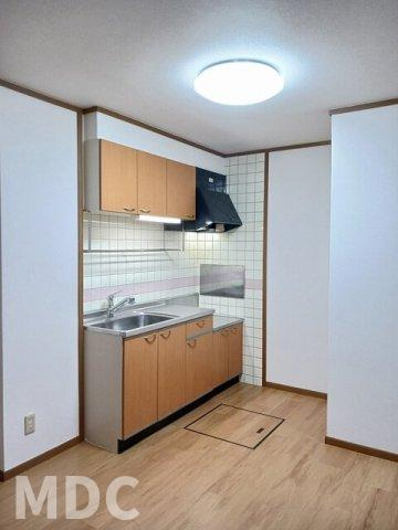 徳島市八万町法花谷のアパートのキッチン