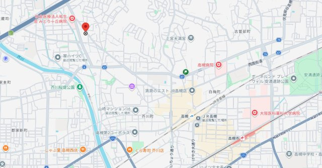 プリンスハイツ高槻の地図