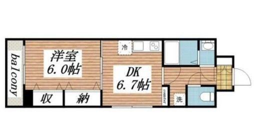 橘ビルの間取り|間取りです。
