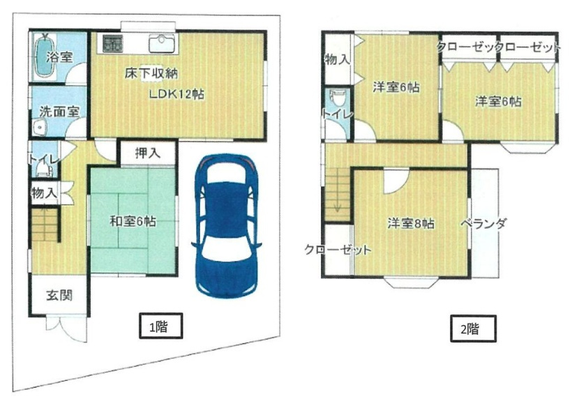 伊丹市瑞穂町　中古一戸建ての間取り