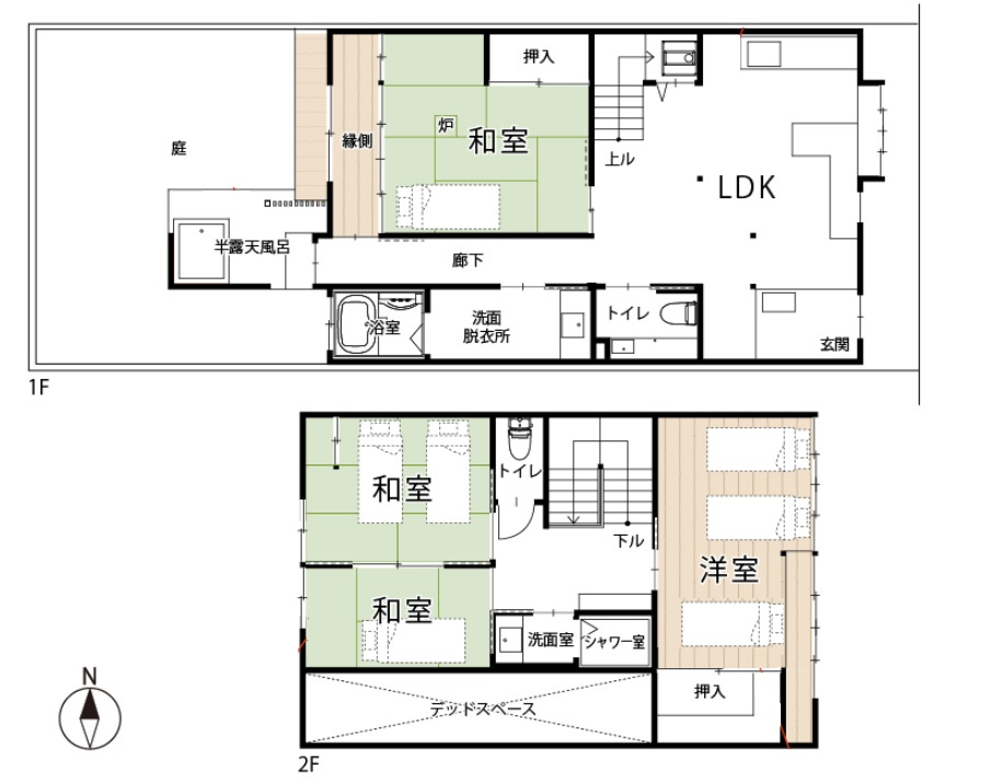 上京区主税町　中古戸建の間取り