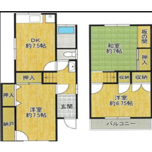 西板持町2丁目戸建の間取り
